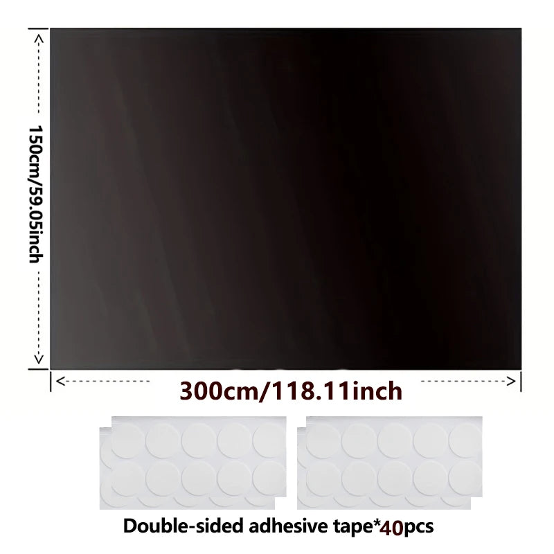 DIY Portable Blackout Window Film – 95–98% Light Blocking Removable Shades