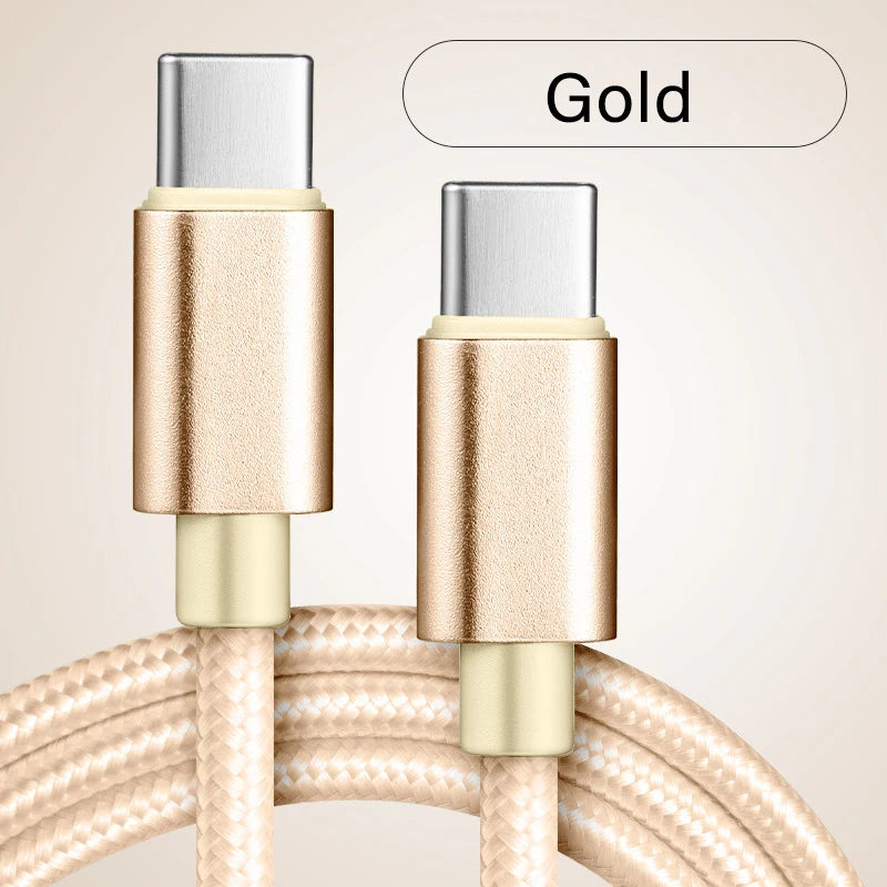 60W USB-C to USB-C Fast Charging Cable – PD Power & Data Sync