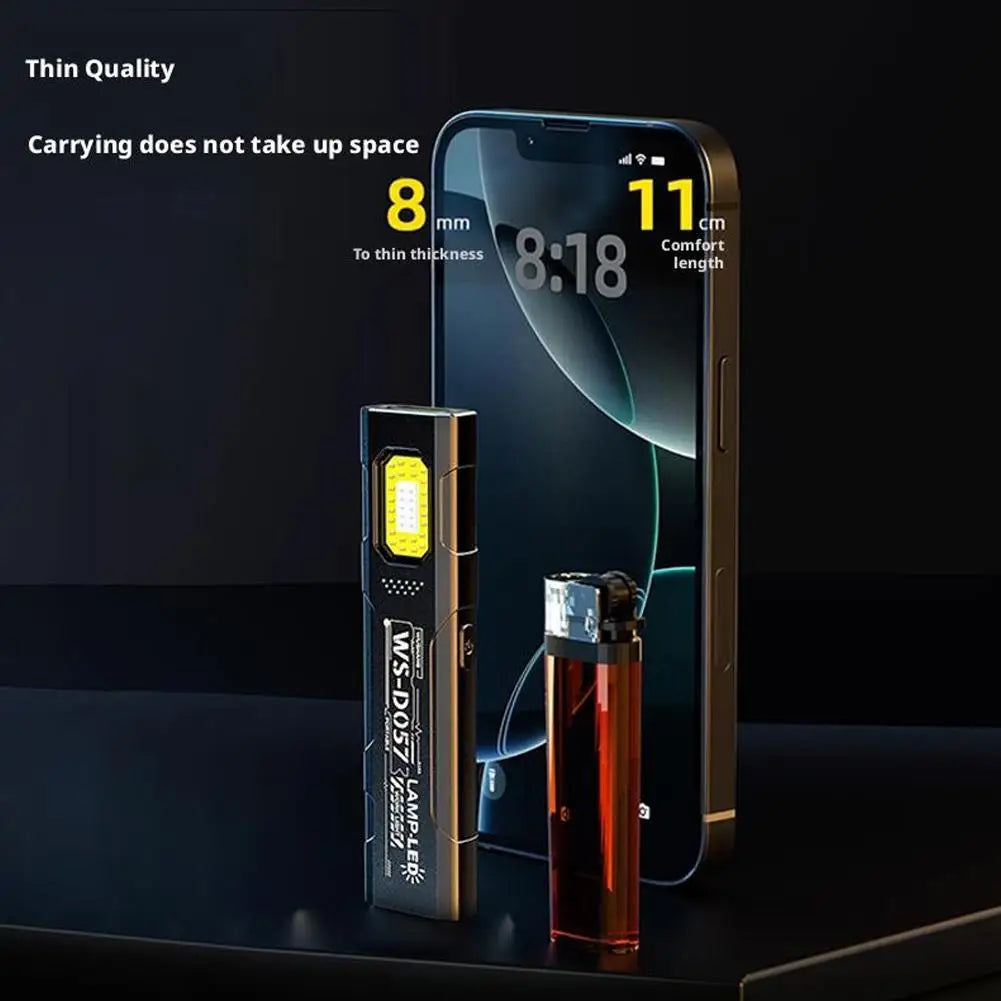 Portable Mini EDC Flashlight – High-Brightness Work, Warning & Emergency Light with Clip