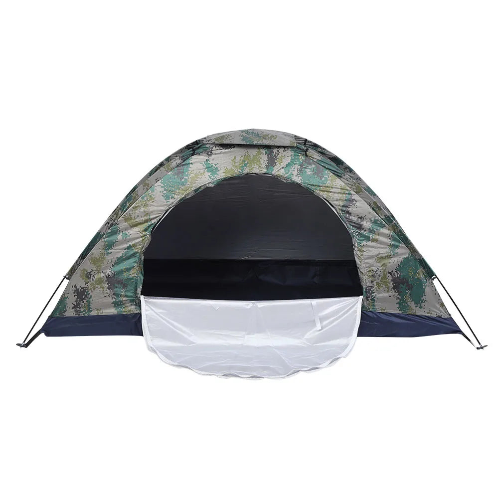 Windproof single-person outdoor tent ideal for camping, fishing, hiking, and outdoor adventures.