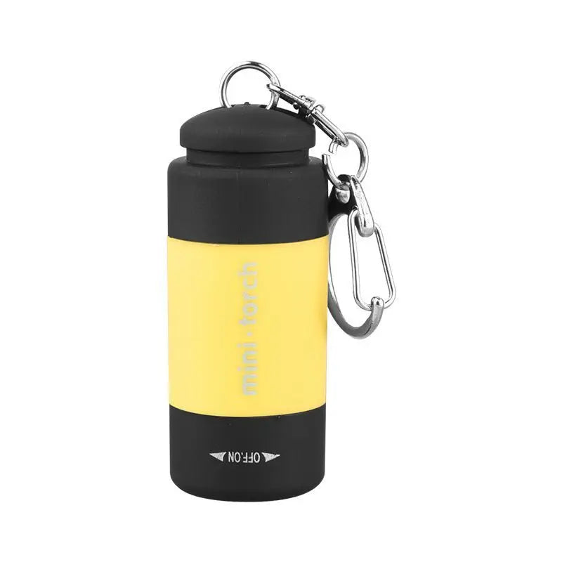 Portable LED Keychain Flashlight – USB Rechargeable Micro Pocket Light for Hiking & Camping