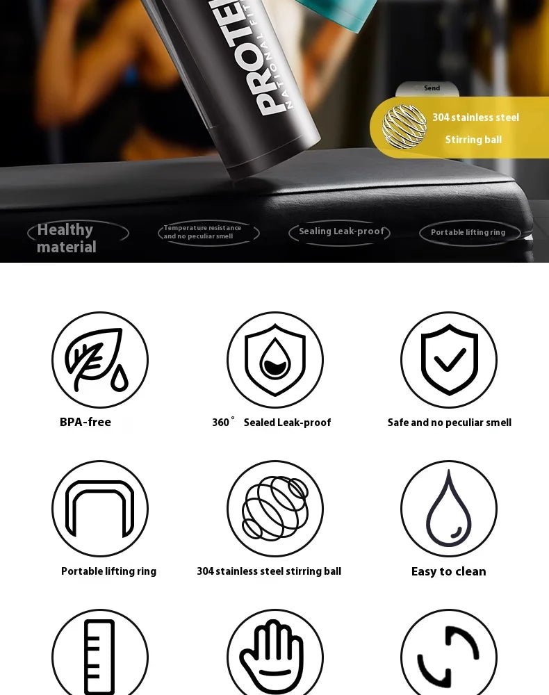 Gianxi fitness shaker cup designed for smooth protein mixing, shakes, and hydration for everyday workouts.