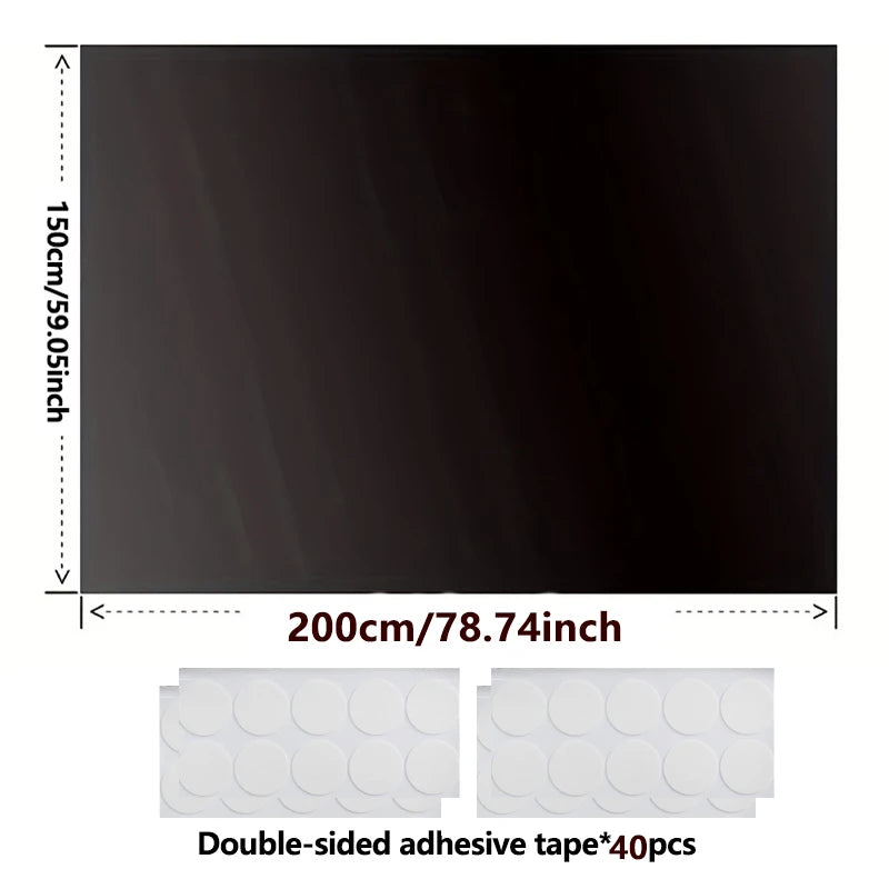 DIY Portable Blackout Window Film – 95–98% Light Blocking Removable Shades