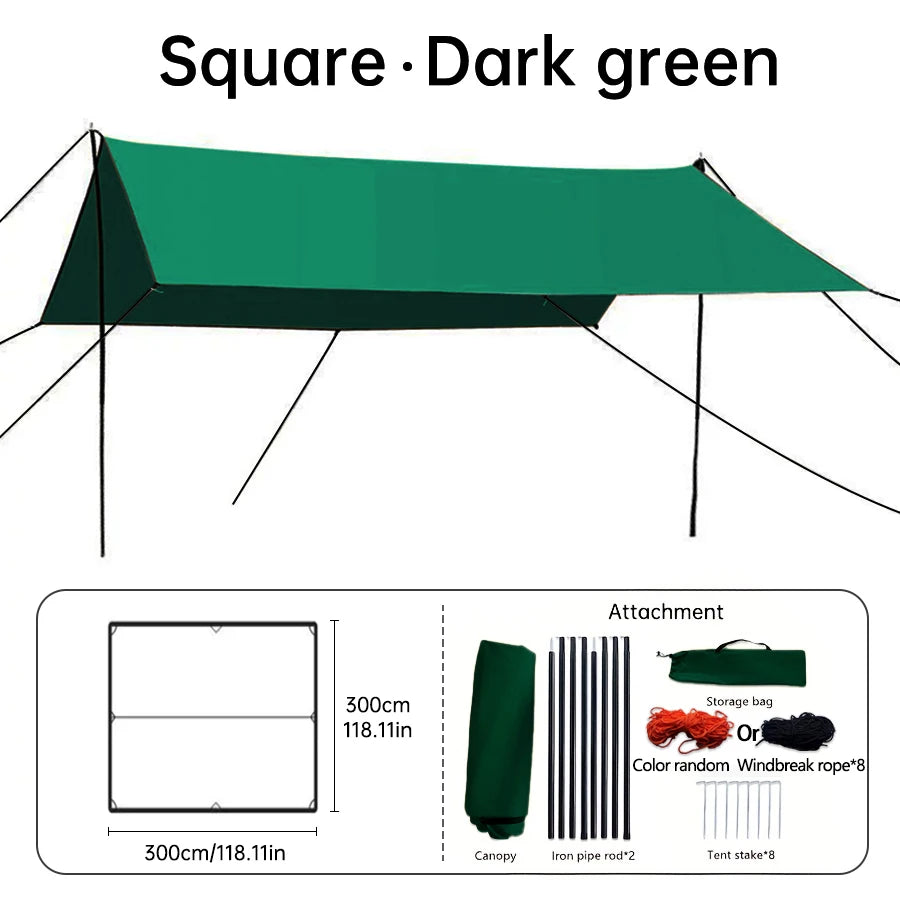 Spacious outdoor camping tent with a 9-square-meter design, offering comfort and ample space for a relaxing outdoor experience.