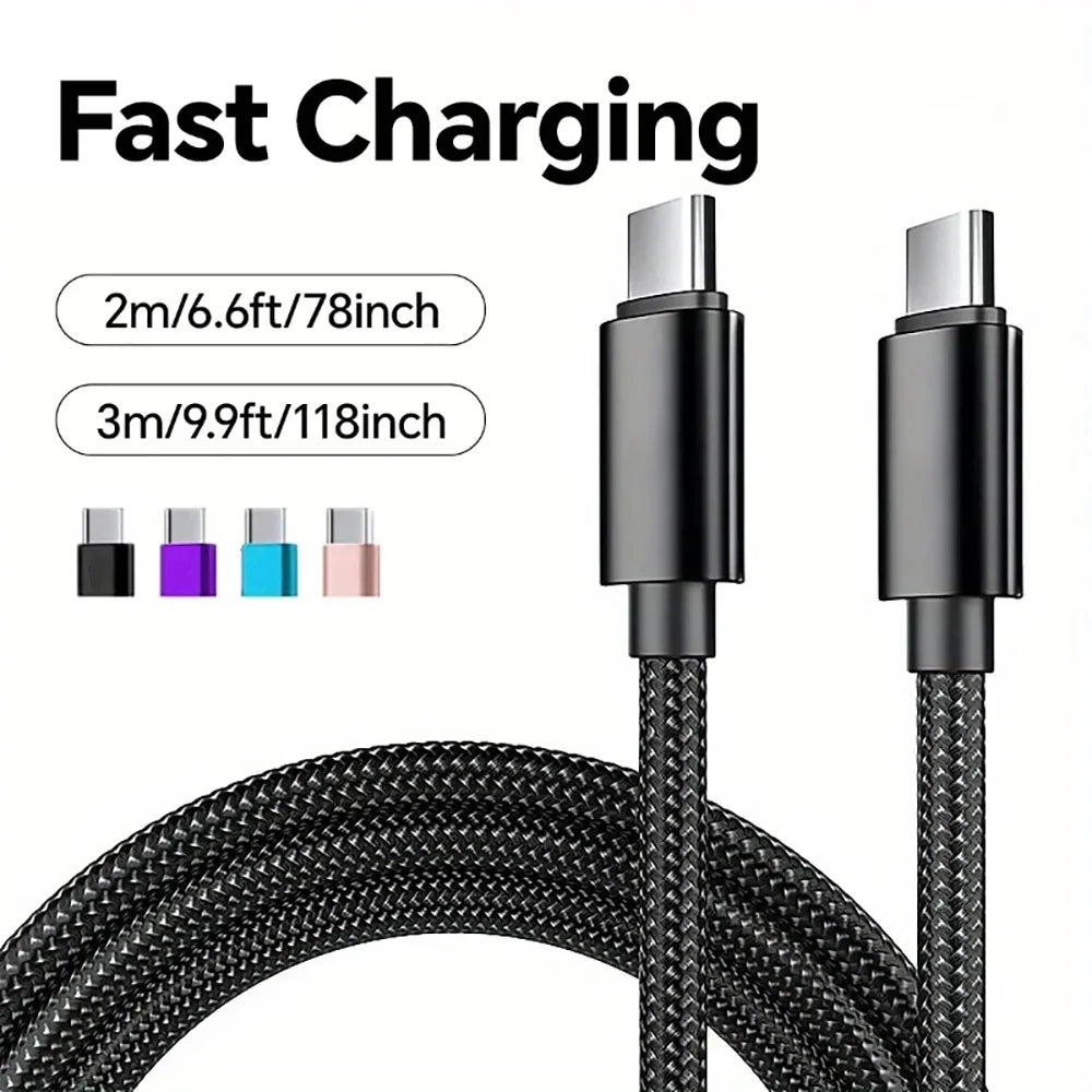 60W USB-C to USB-C Fast Charging Cable – PD Power & Data Sync