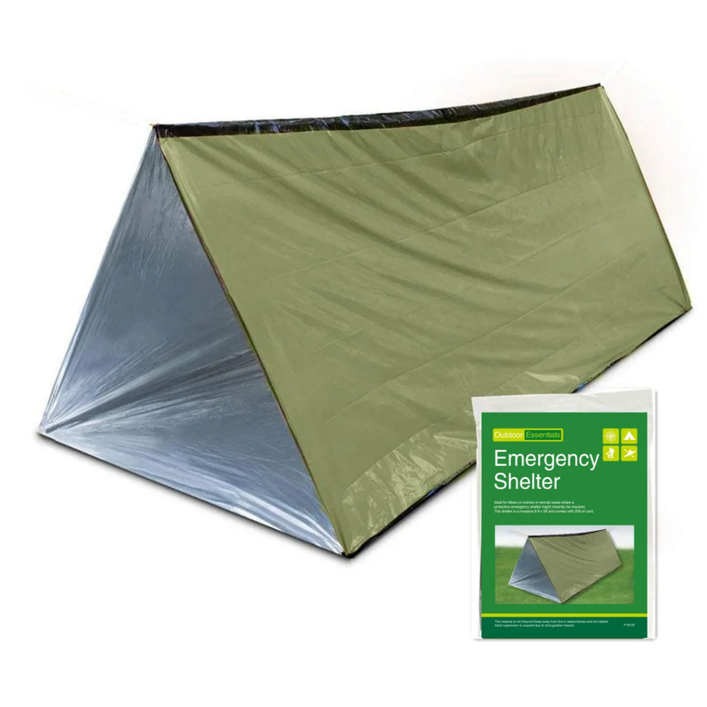 Waterproof 2-person emergency tent designed for reliable shelter during camping and outdoor activities.