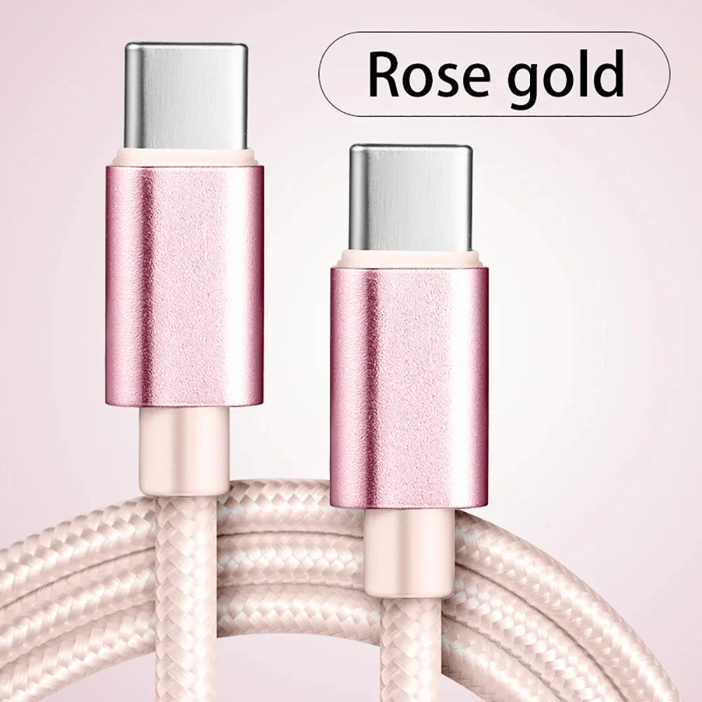 60W USB-C to USB-C Fast Charging Cable – PD Power & Data Sync