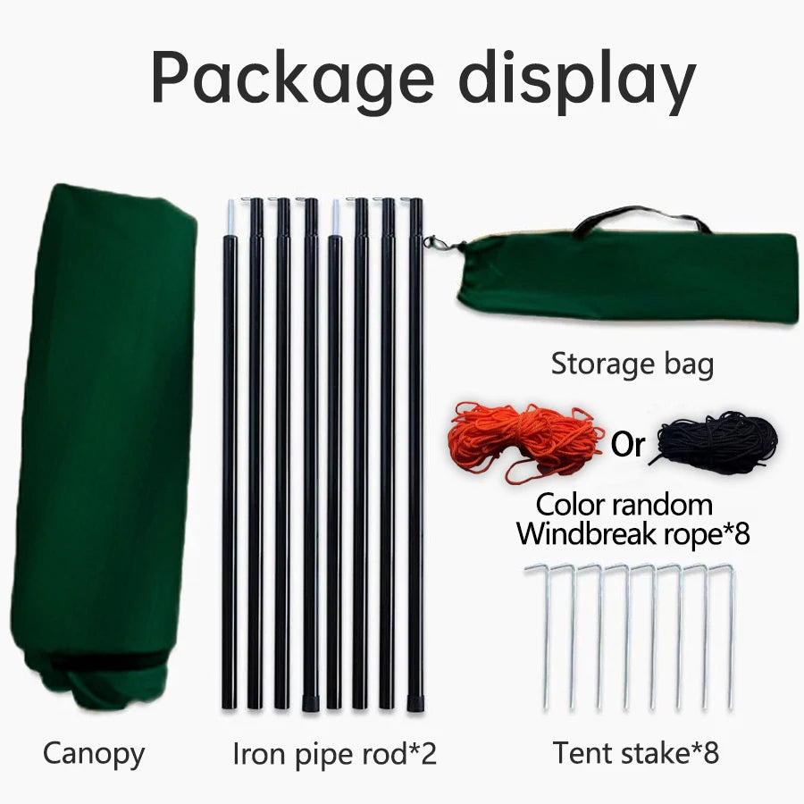 Spacious outdoor camping tent with a 9-square-meter design, offering comfort and ample space for a relaxing outdoor experience.