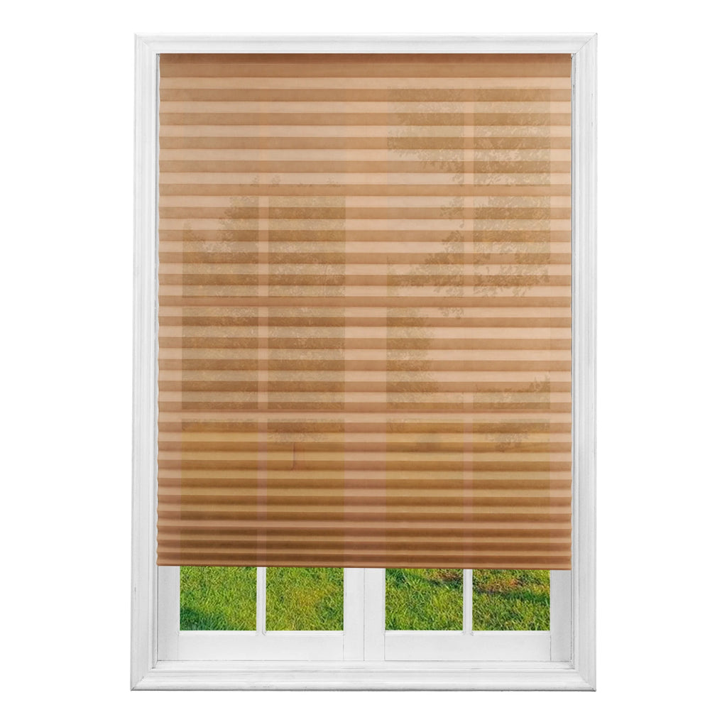 Blind for Window Self Adhesive Pleated Blinds Cordless No Drill Fabric Shutter Room Darkening Shades Blackout Shutters