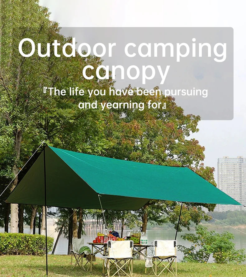 Spacious outdoor camping tent with a 9-square-meter design, offering comfort and ample space for a relaxing outdoor experience.