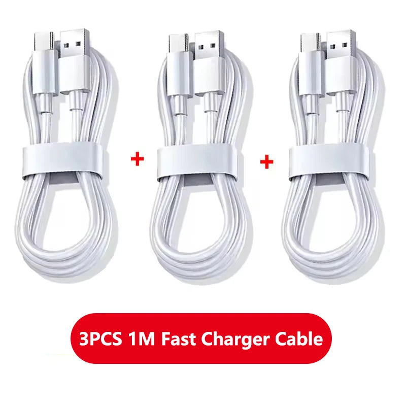 100W USB-C Charging & Data Cables (3-Pack) – High-Speed Power Delivery