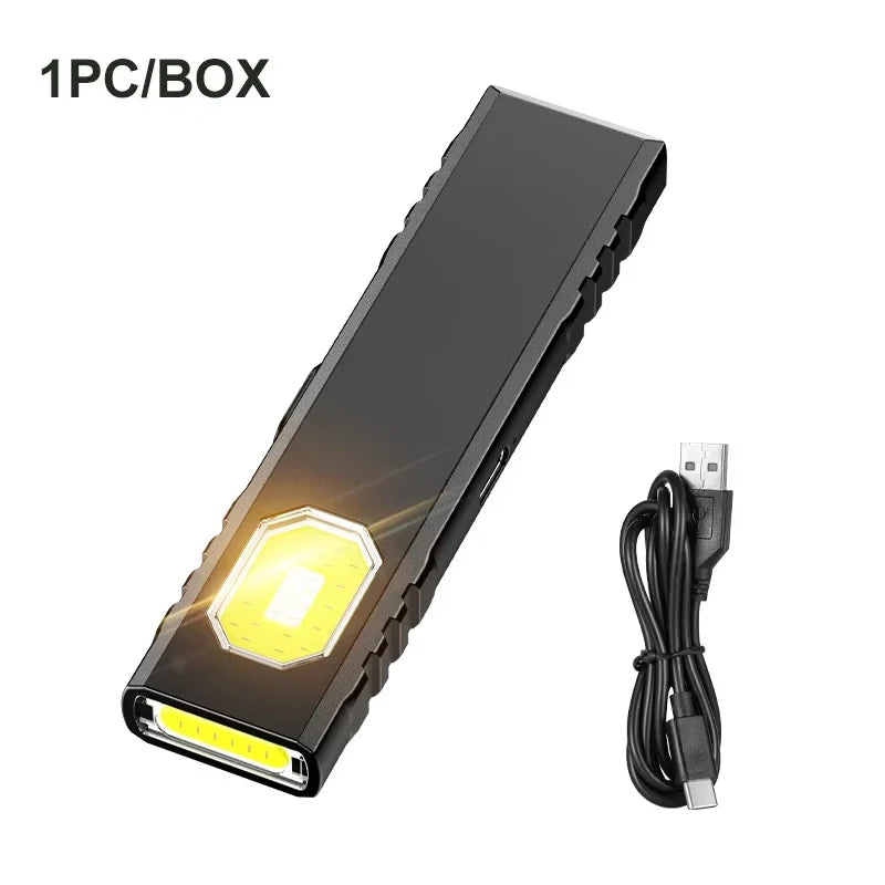 Portable Mini EDC Flashlight – High-Brightness Work, Warning & Emergency Light with Clip