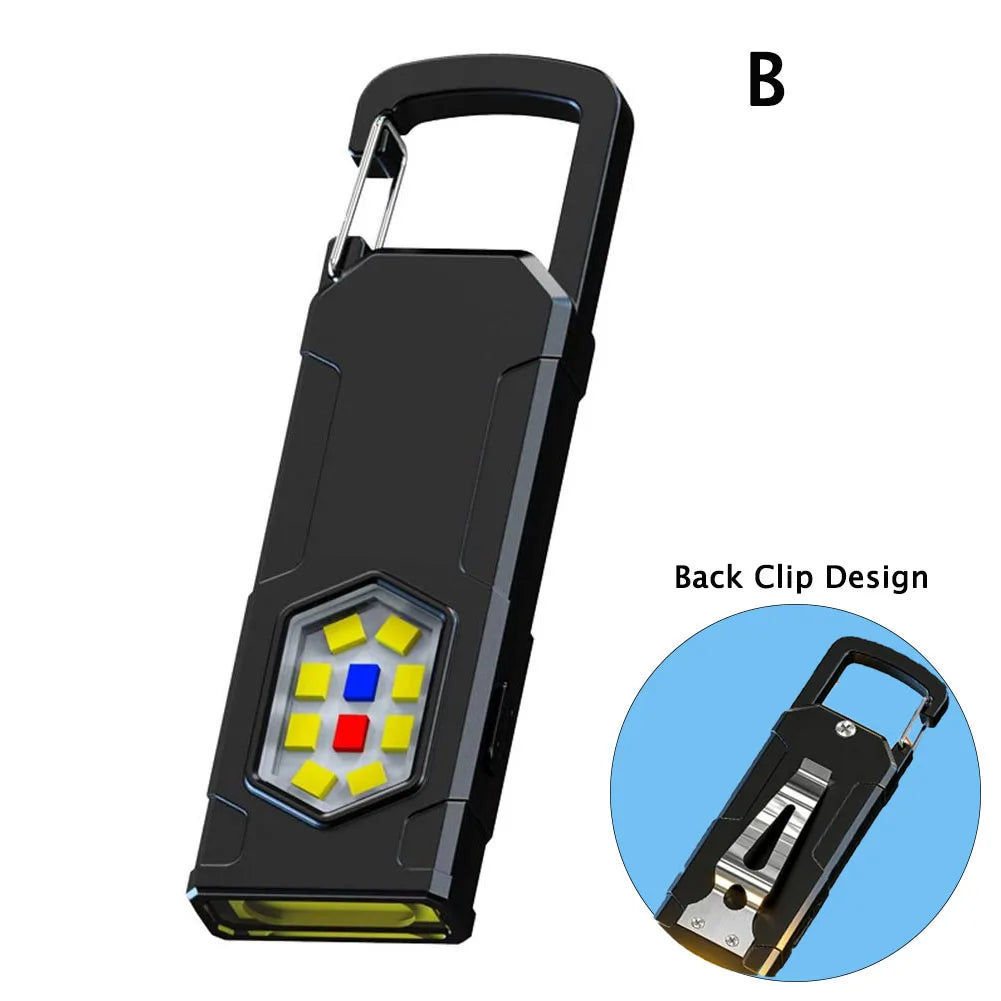 Portable Mini EDC Flashlight – High-Brightness Work, Warning & Emergency Light with Clip