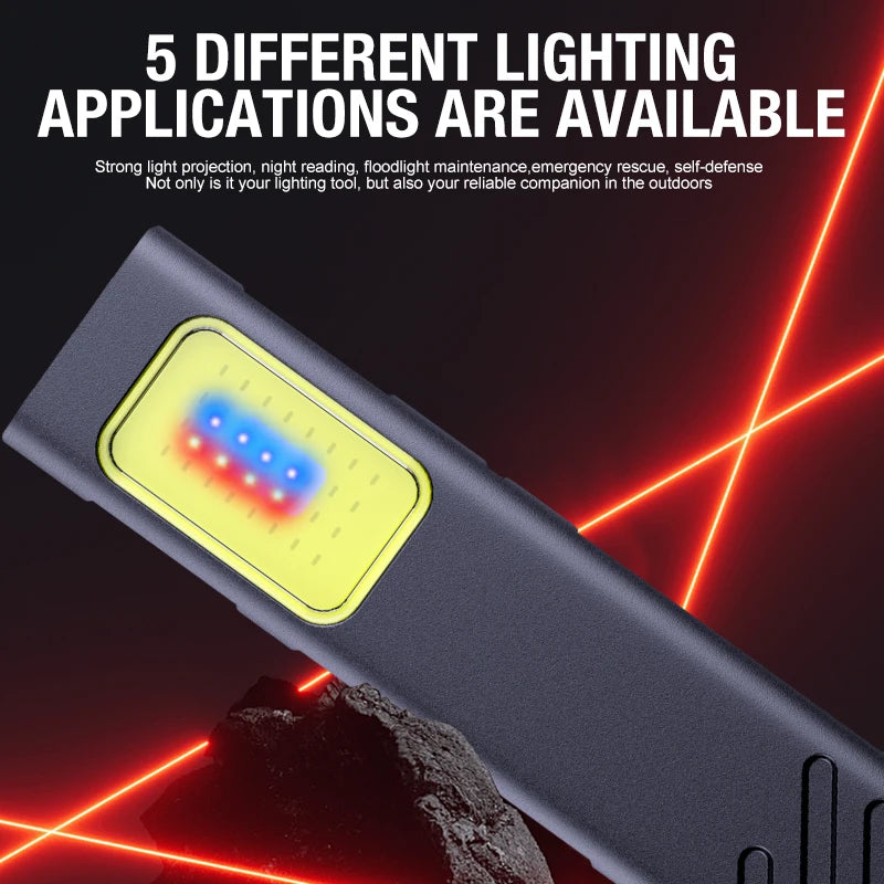 Portable Mini EDC Flashlight – High-Brightness Work, Warning & Emergency Light with Clip