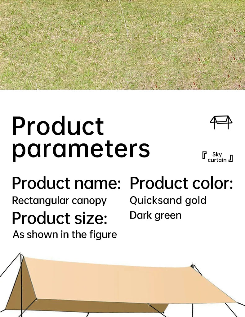 Spacious outdoor camping tent with a 9-square-meter design, offering comfort and ample space for a relaxing outdoor experience.