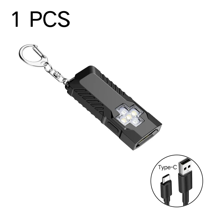 Portable Mini EDC Flashlight – High-Brightness Work, Warning & Emergency Light with Clip