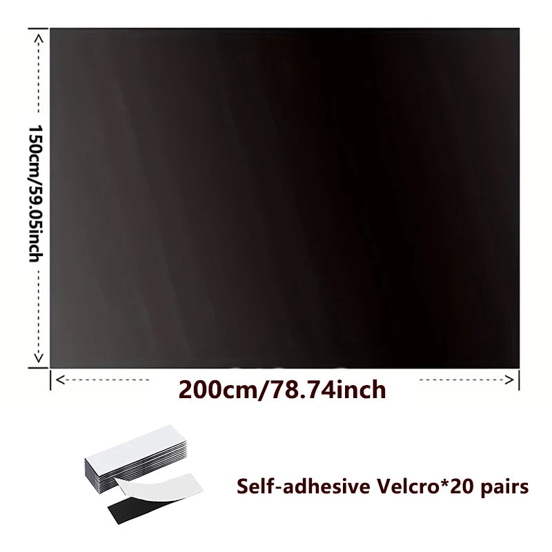 DIY Portable Blackout Window Film – 95–98% Light Blocking Removable Shades