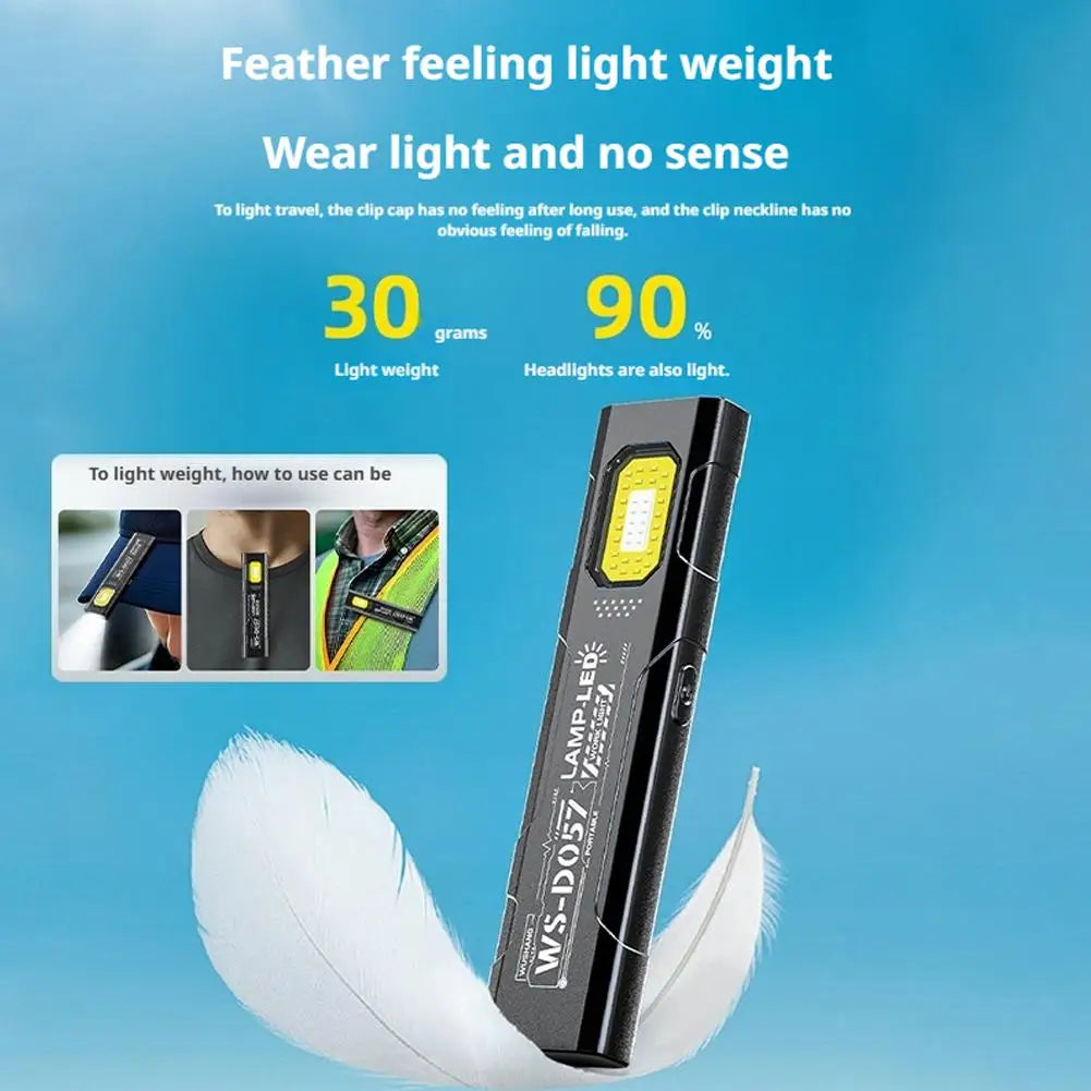 Portable Mini EDC Flashlight – High-Brightness Work, Warning & Emergency Light with Clip
