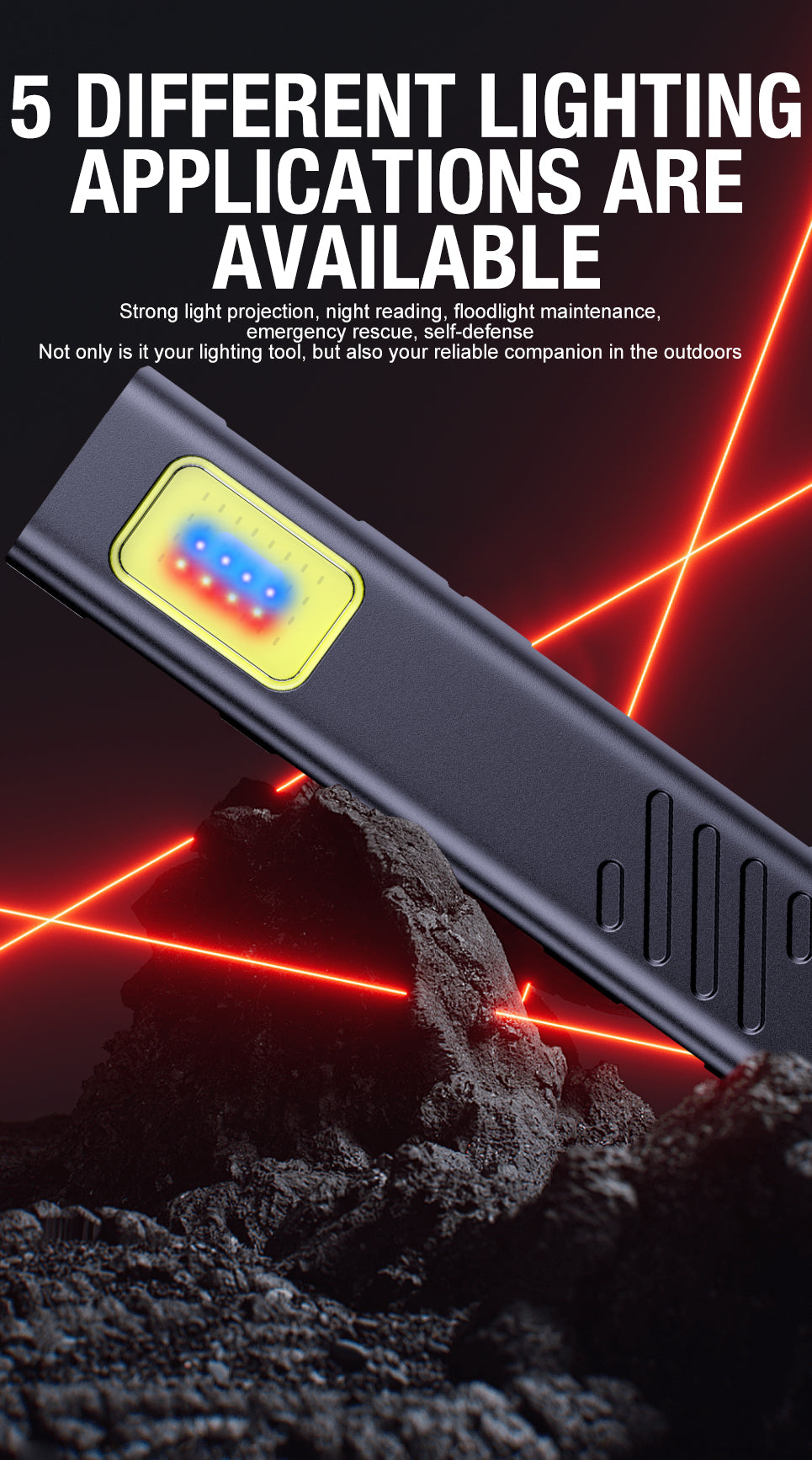 Portable Mini EDC Flashlight – High-Brightness Work, Warning & Emergency Light with Clip