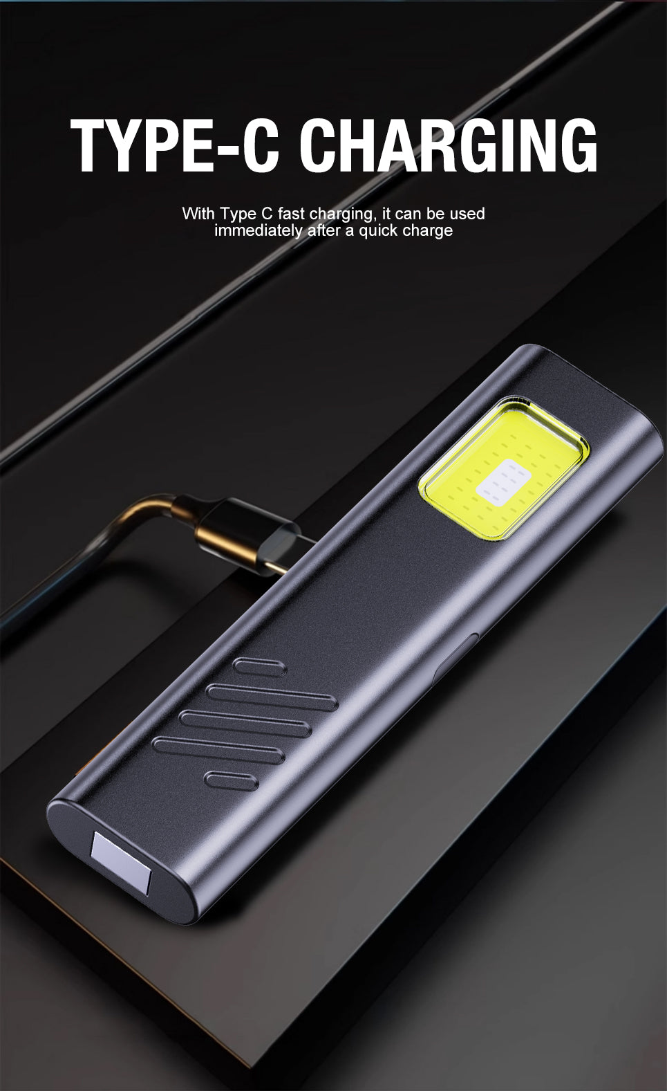 Portable Mini EDC Flashlight – High-Brightness Work, Warning & Emergency Light with Clip